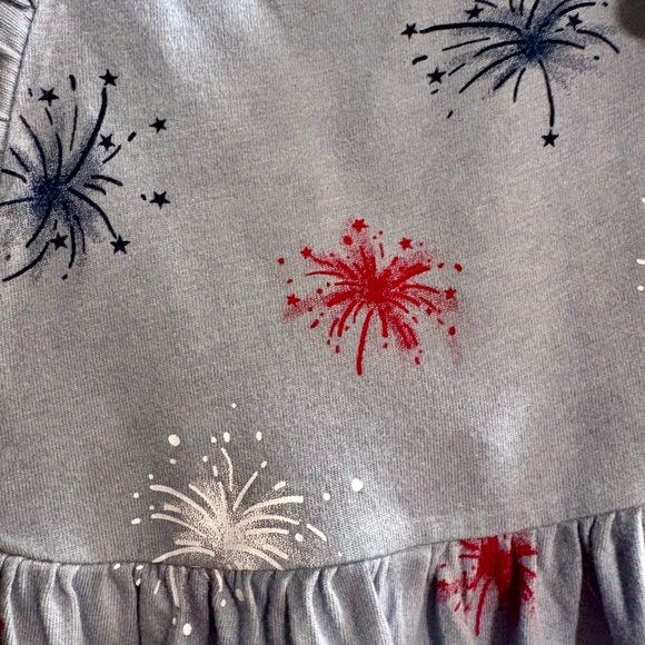 Carter's Red White Blue Fireworks Cotton Sundress Patriot 4th of July Summer - Picture 4 of 4